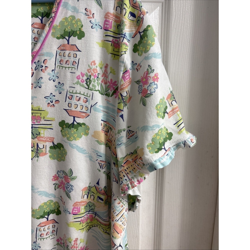Cuddl Duds 2 Piece Pajama Lounge Set SZ 3XL Summer Seaside Beachy Graphic Print - Picture 4 of 8